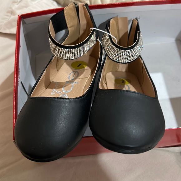 Bebe Girl Shoes; type of ballerina with white crystal ankle bracelet. - Picture 1 of 8
